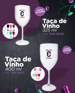 Taça de acrílico para vinho