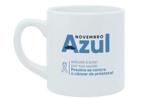 Caneca Cerâmica 180ml personalizável para presentear no dia do RH.